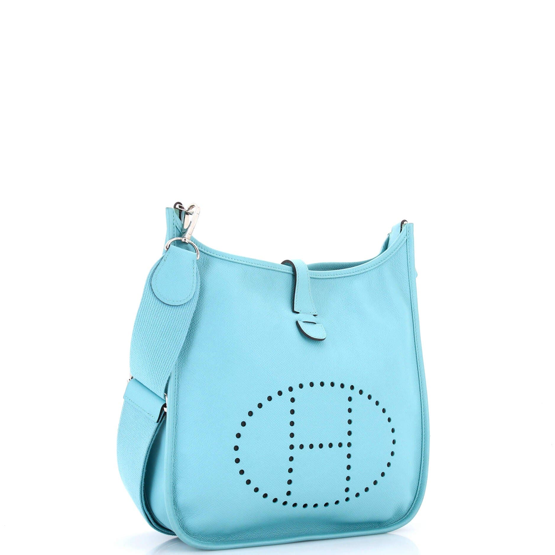 Pre-Owned Hermes Evelyne Bag Gen III Epsom PM, Alternate, color, Bleu Atoll