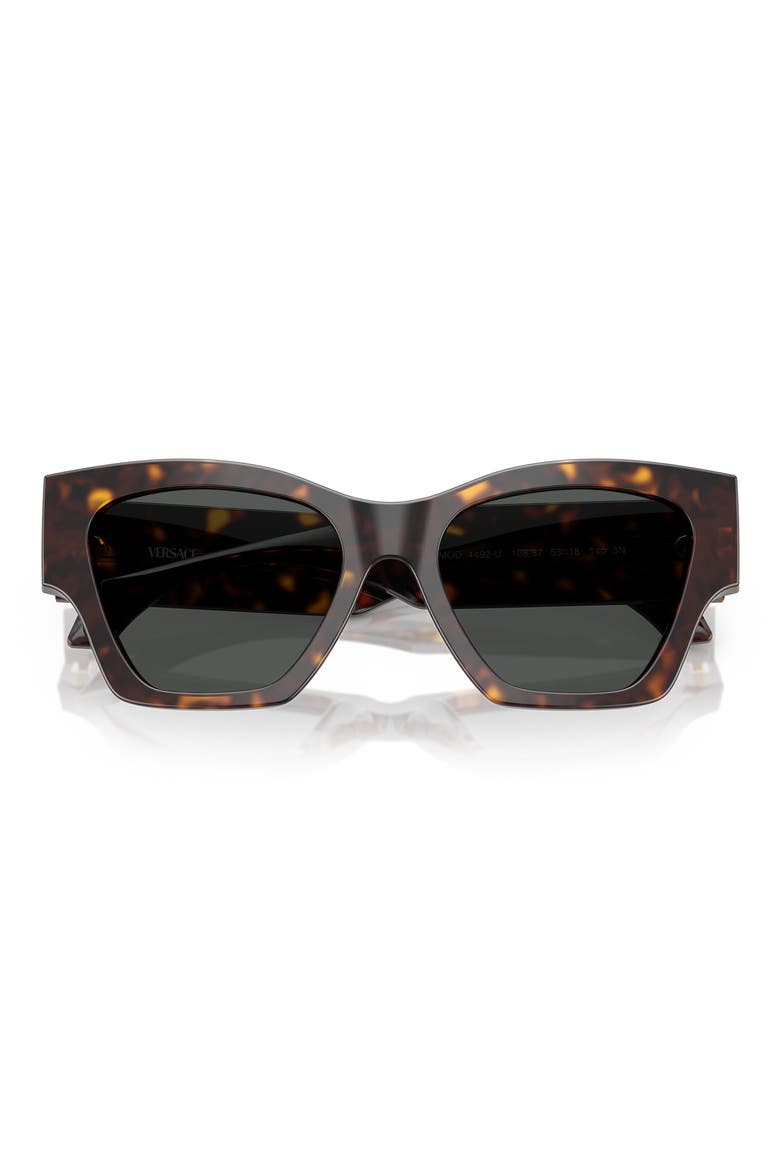 53mm Square Sunglasses, Alternate, color, DARK HAVANA/ DARK GREY