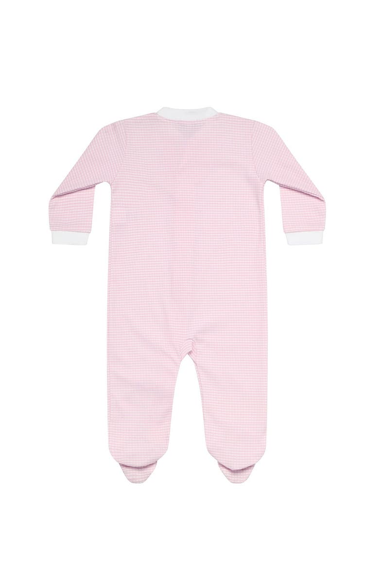 Pink Gingham Zipper Footie - Baby, Alternate, color, Pink
