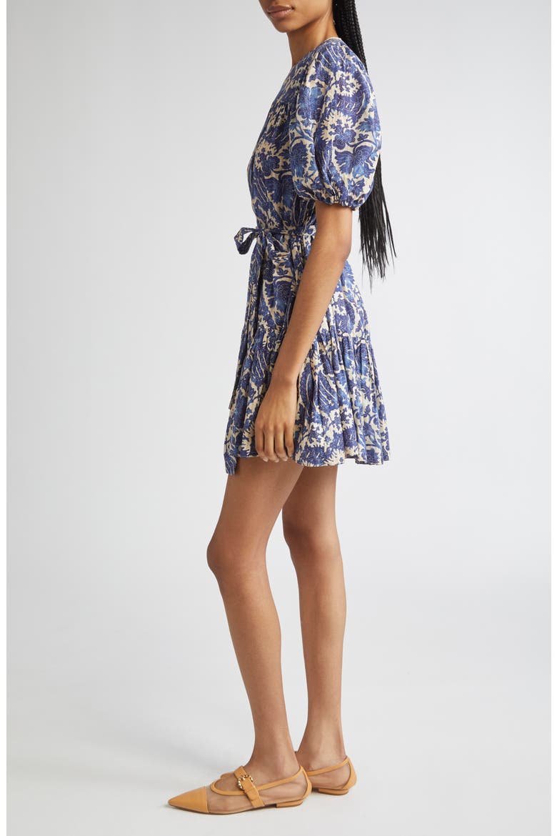 Rosalie Puff Sleeve Minidress, Alternate, color, OCEAN