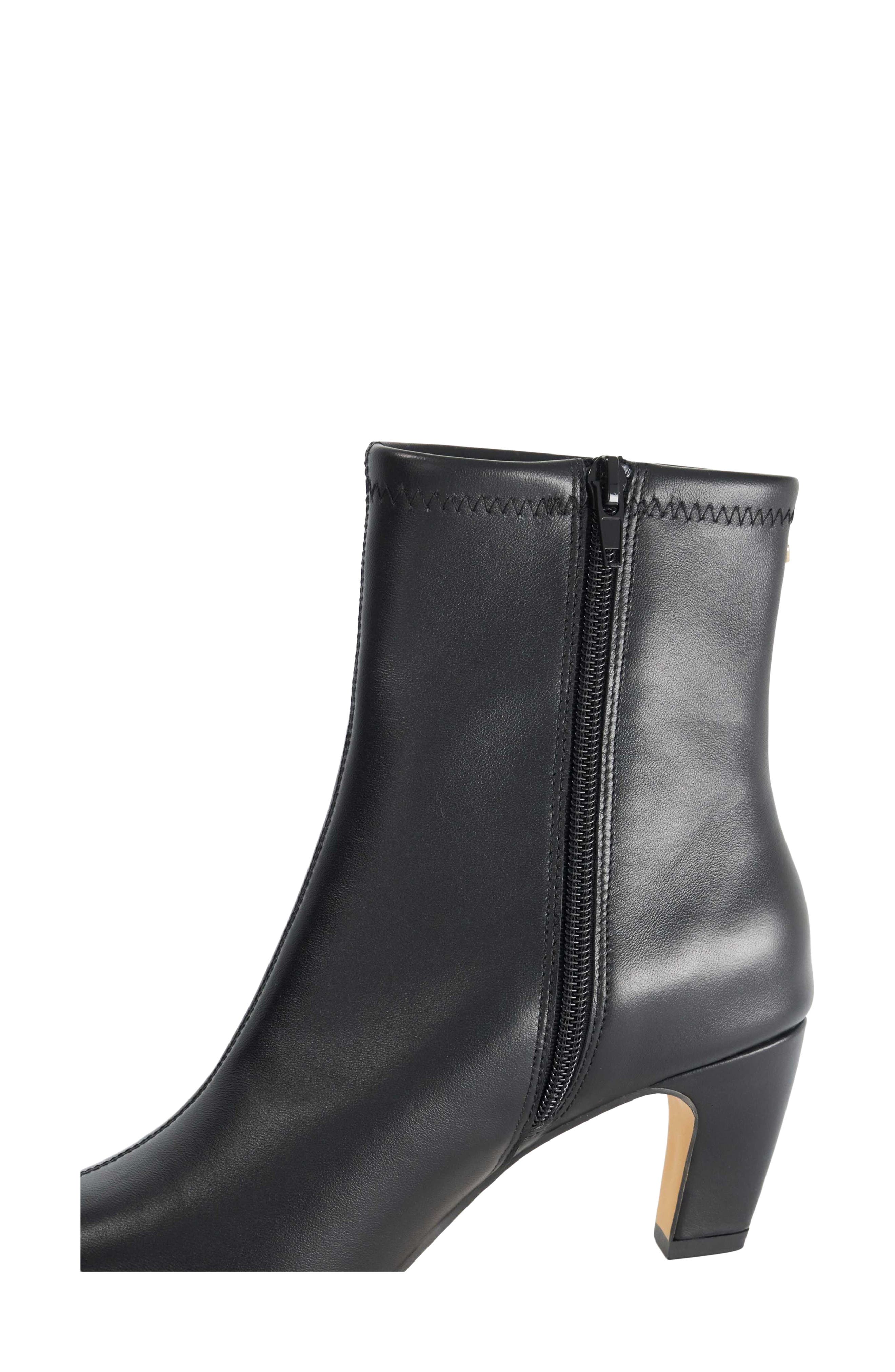 Oysterr Leather Bootie, Alternate, color, BLACK
