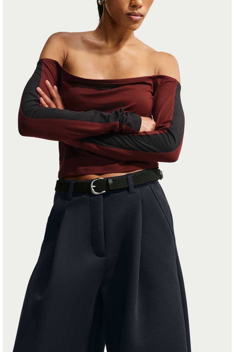 Article Fleece Mid Rise Wide Leg Pants, Alternate, color, 010 BLACK/BLACK