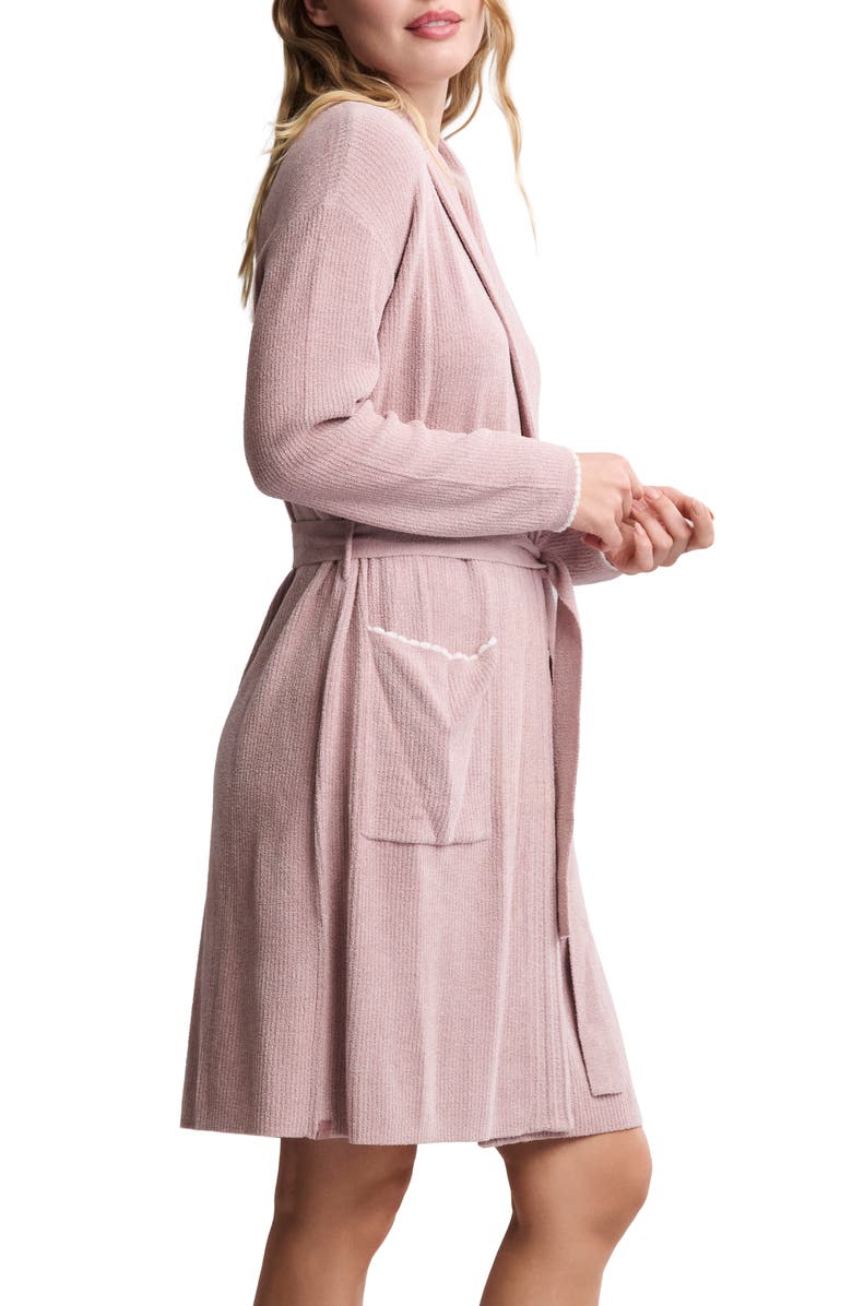 Barefoot Dreams<sup>®</sup> Scallop Detail Rib Robe, Alternate, color, Teaberry