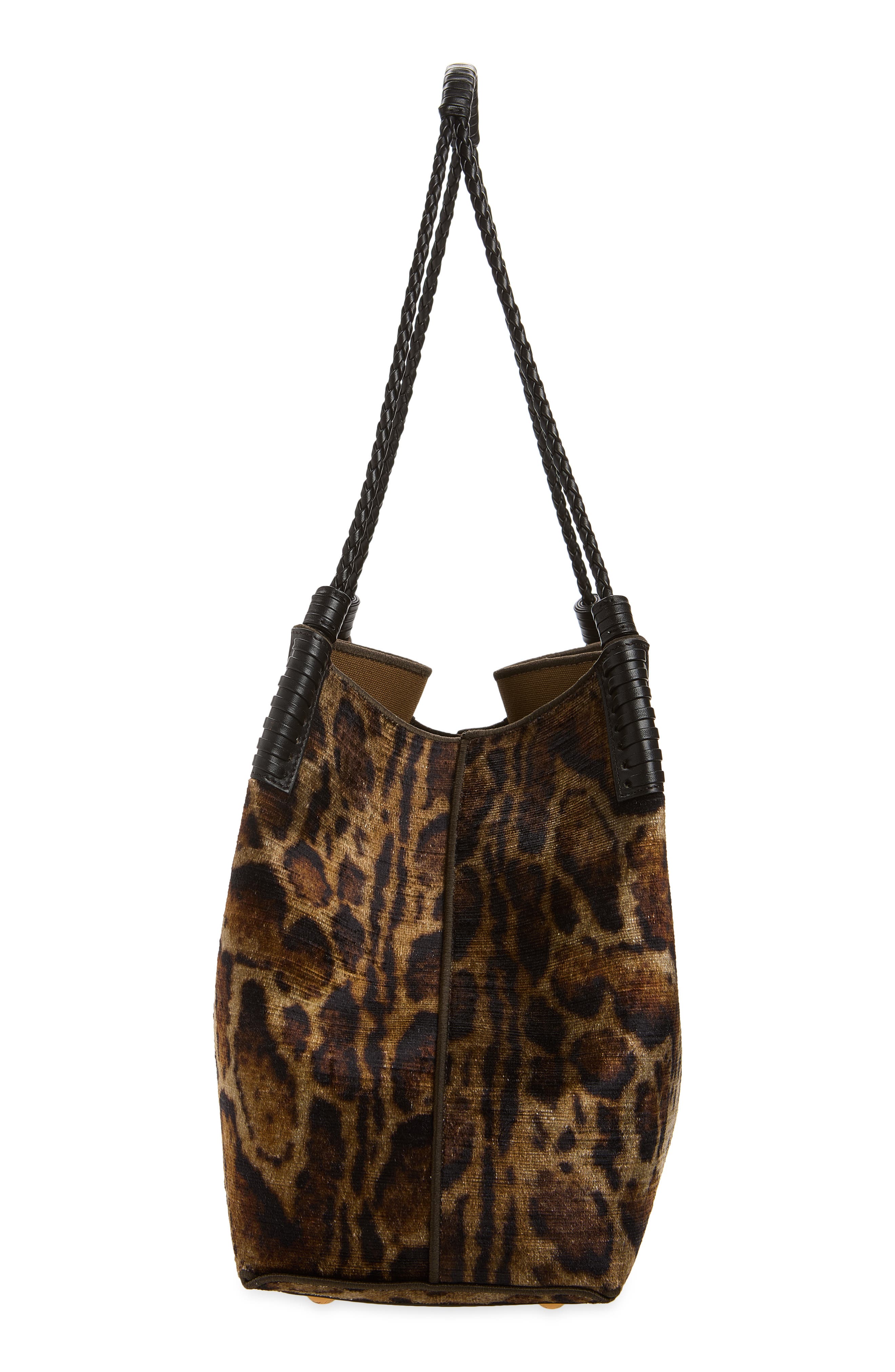 Libra Velvet Tote, Alternate, color, PRINT ON BEIGE BASE