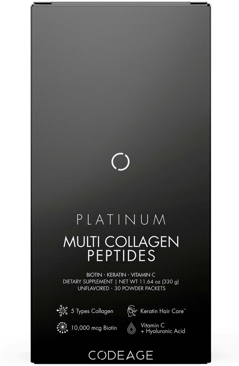 Codeage Multi Collagen & Biotin + Vitamin C Powder Stick Packs, Alternate, color, White