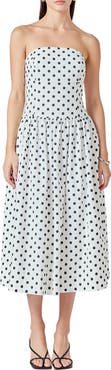 Endless Rose Polka Dot Strapless A-Line Dress
