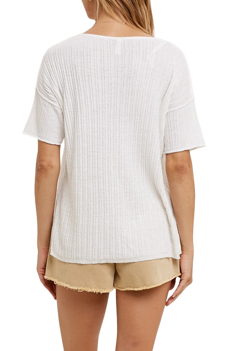 WISHLIST Textured Knit Top, Alternate, color, Cream