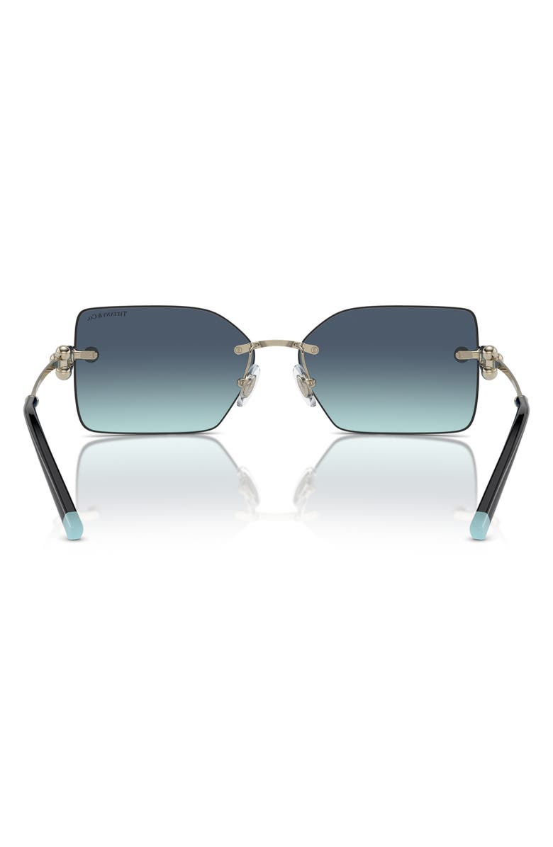 Tiffany & Co. 59mm Gradient Rectangular Sunglasses, Alternate, color, Blue Gold