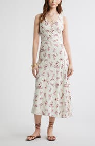 Treasure & Bond Embroidered Bias Cut Midi Dress