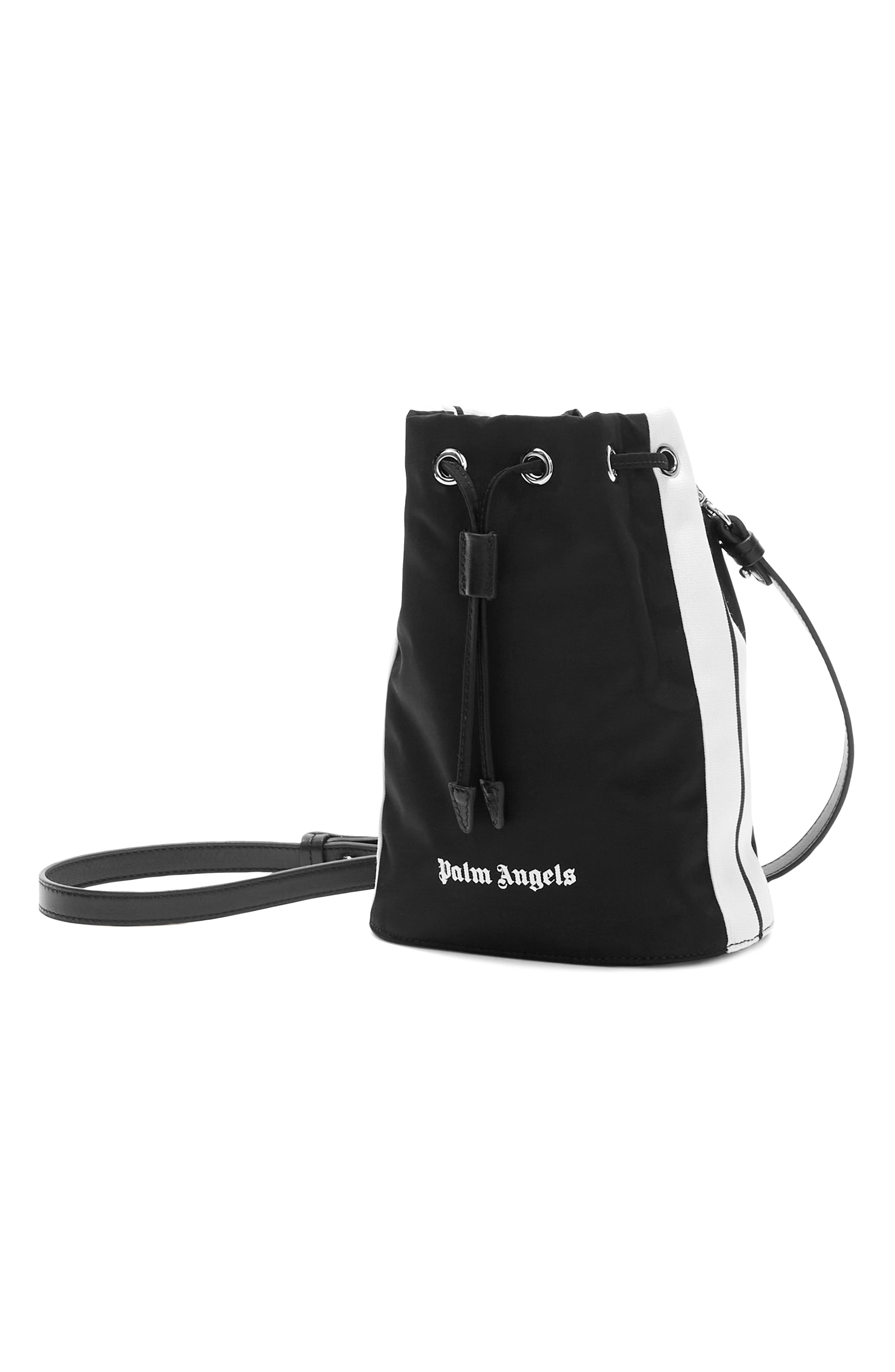 Palm Angels Venice Track Drawstring Bucket Bag, Alternate, color, 