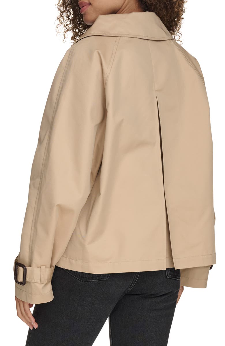 Levi's<sup>®</sup> Water Resistant Short Cotton Trench Coat, Alternate, color, Khaki