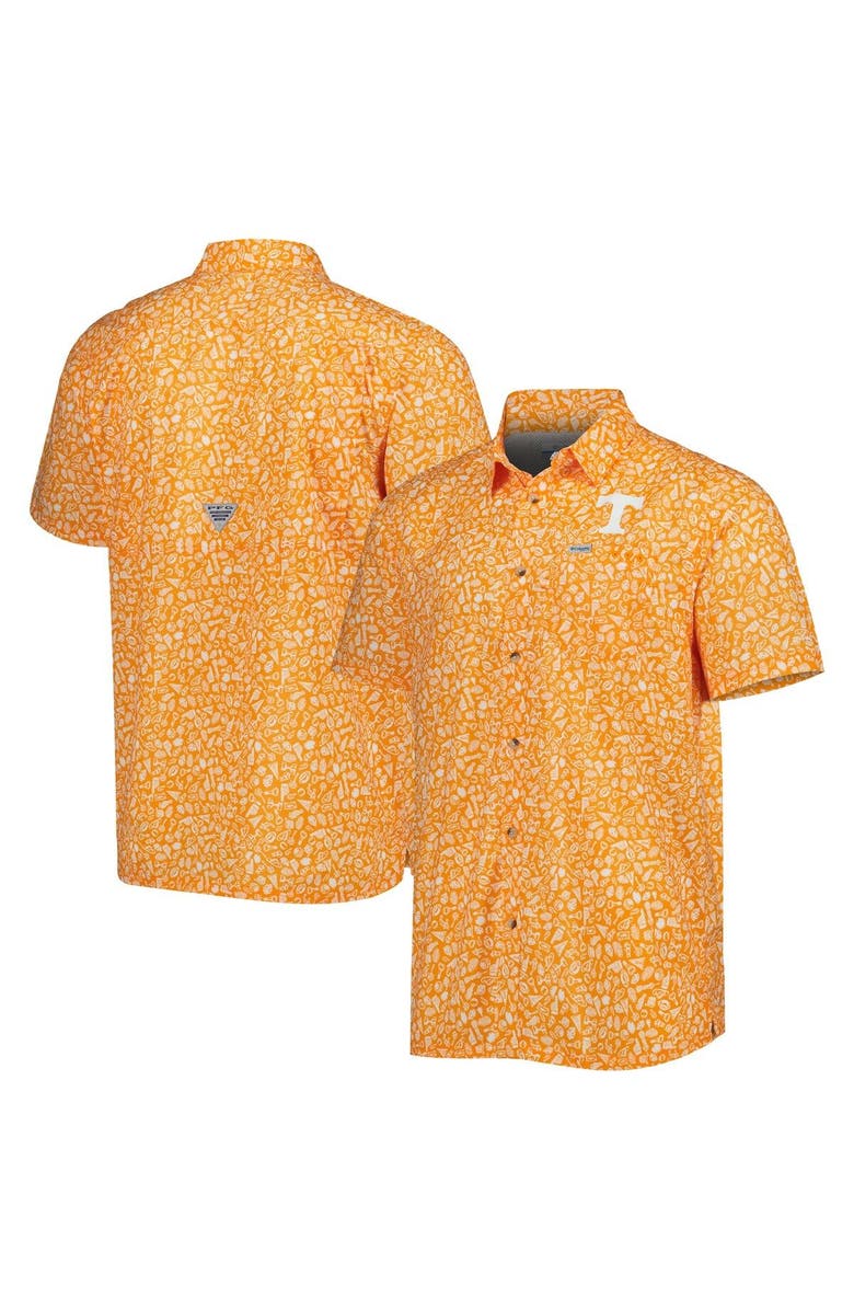 Columbia Men's Columbia Tennessee Orange Tennessee Volunteers Super Slack Tide Omni-Shade Team Button-Up Shirt, Main, color, 