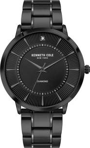 Kenneth Cole Diamond Dial Three Hand Quartz Bracelet Watch, 45mm