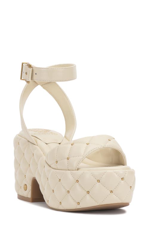 Vince Camuto Ellah Ankle Strap Platform Sandal In Panna Creme
