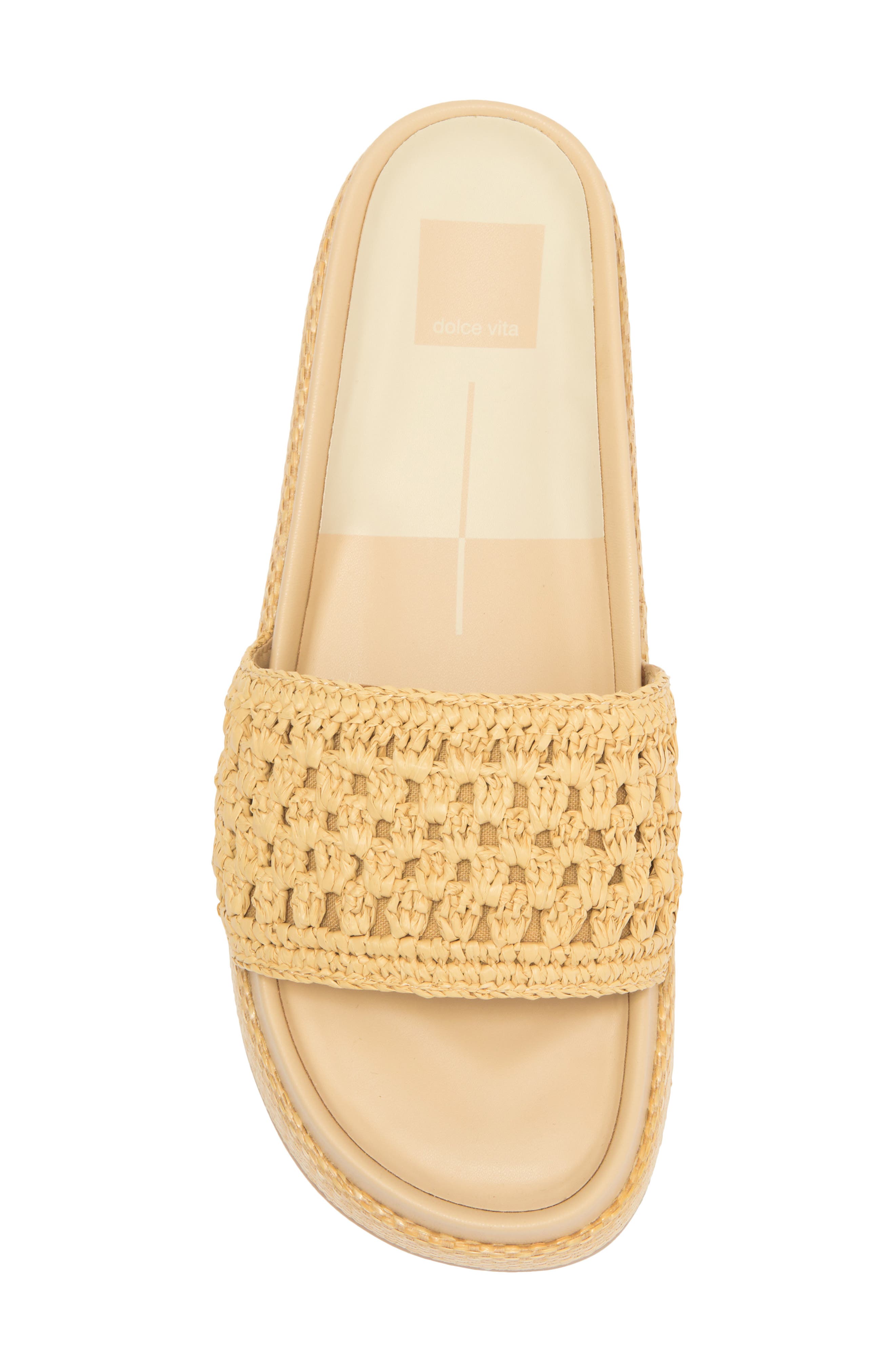 Dolce Vita Sidona Slide Sandal, Alternate, color, Light Natural Raffia