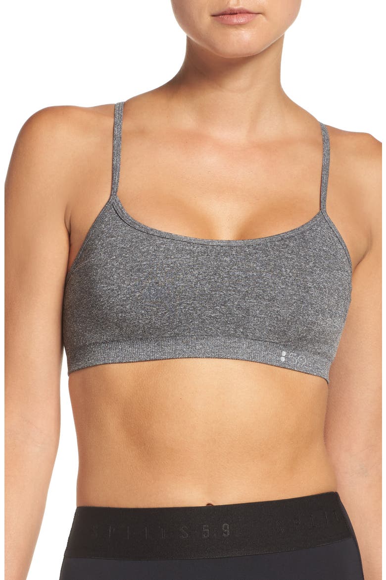 Loren Sports Bra, Main, color, HEATHER GREY