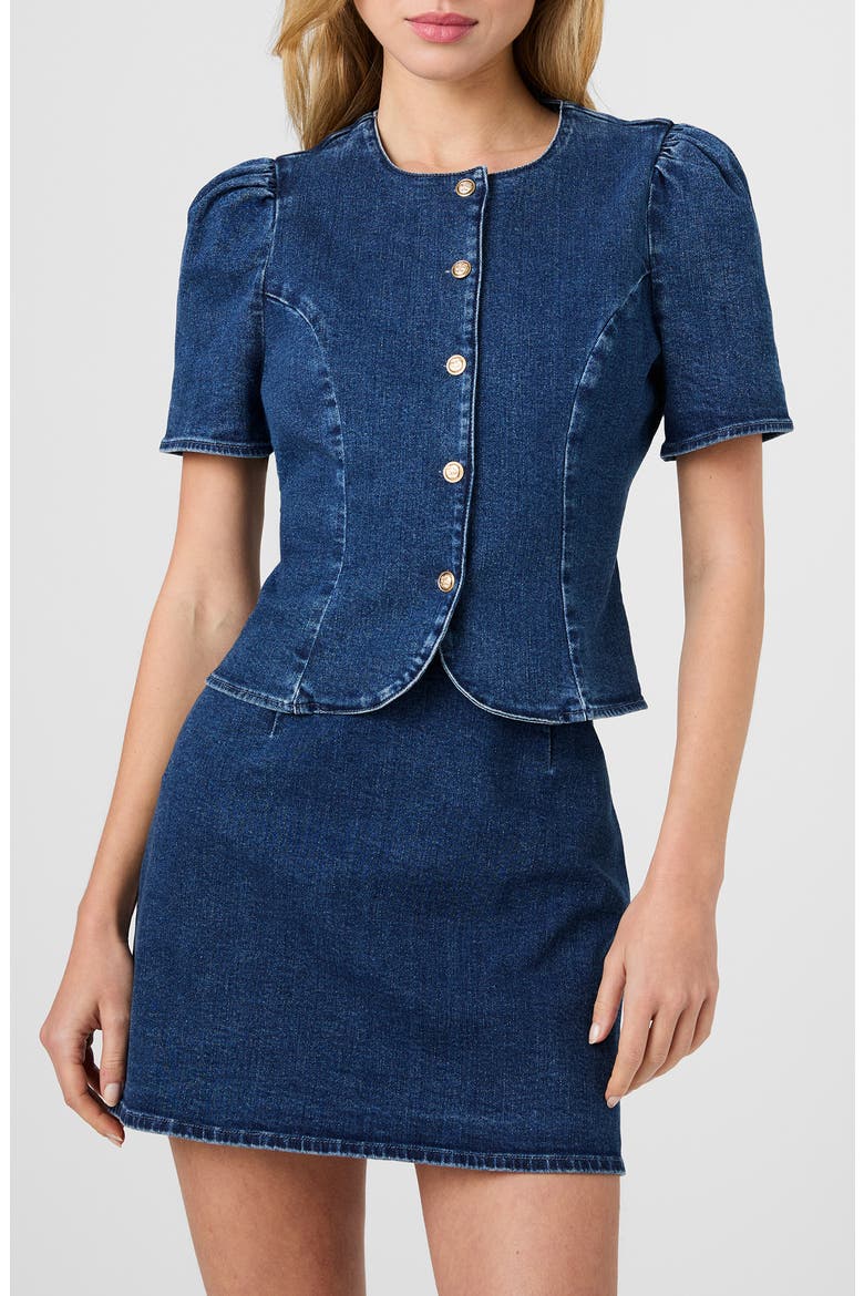 Delancey Denim Button-Up Shirt, Main, color, DARK WASH INDIGO