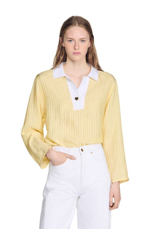 Striped cotton top
