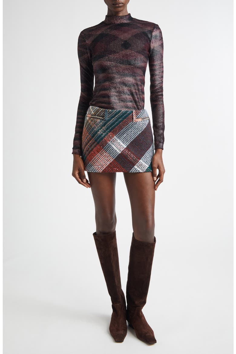 Flame Pattern Coated Sweater, Alternate, color, F903J MULTI BROWN AND BLACK