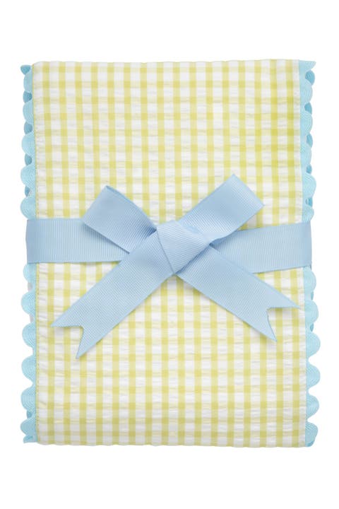 Big Check Fancy Fabric Burp Cloth
