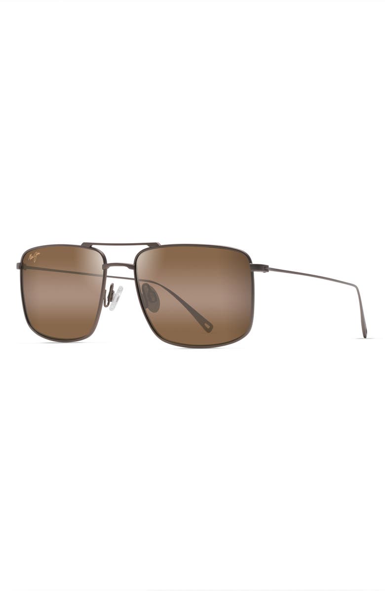 Maui Jim Aeko 55mm PolarizedPlus2<sup>®</sup> Aviator Sunglasses, Alternate, color, Satin Sepia