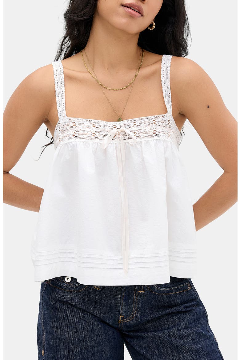 Broderie Cotton Camisole, Main, color, DITSY FLORAL