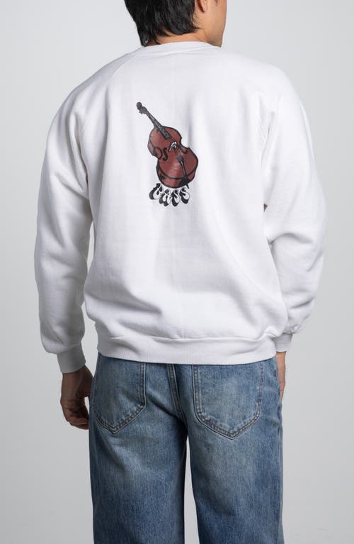 Elwood Vintage In Tune Crewneck Sweatshirt In White