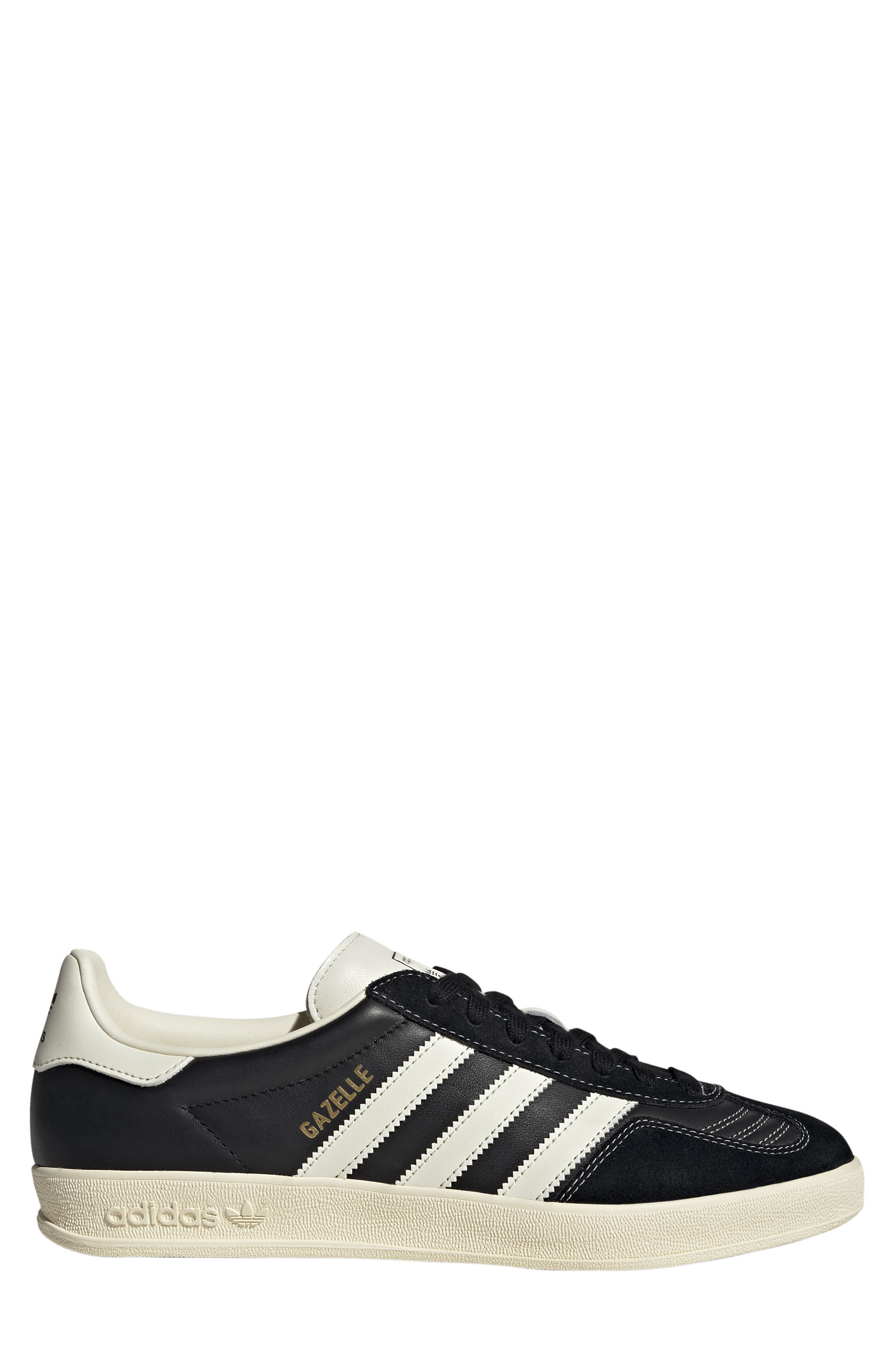 adidas Gazelle Indoor Sneaker, Alternate, color, Black/ Cream White/ Gold