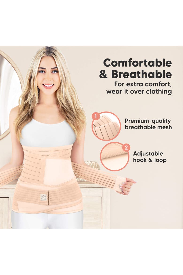 2-Pack Revive 3-in-1 Postpartum Recovery Support Belt, Alternate, color, Black/ Ivory