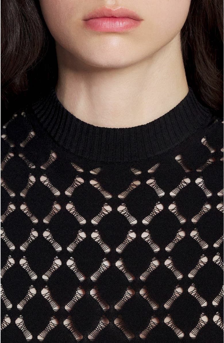 Lanvin Long Dress In Lace Effect Knit, Alternate, color, 