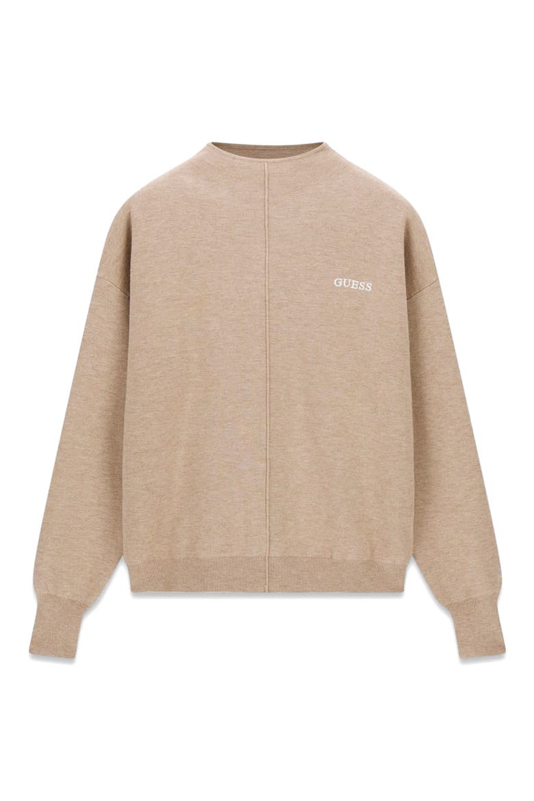 Ursula Funnel Neck Sweater, Alternate, color, BEIGE