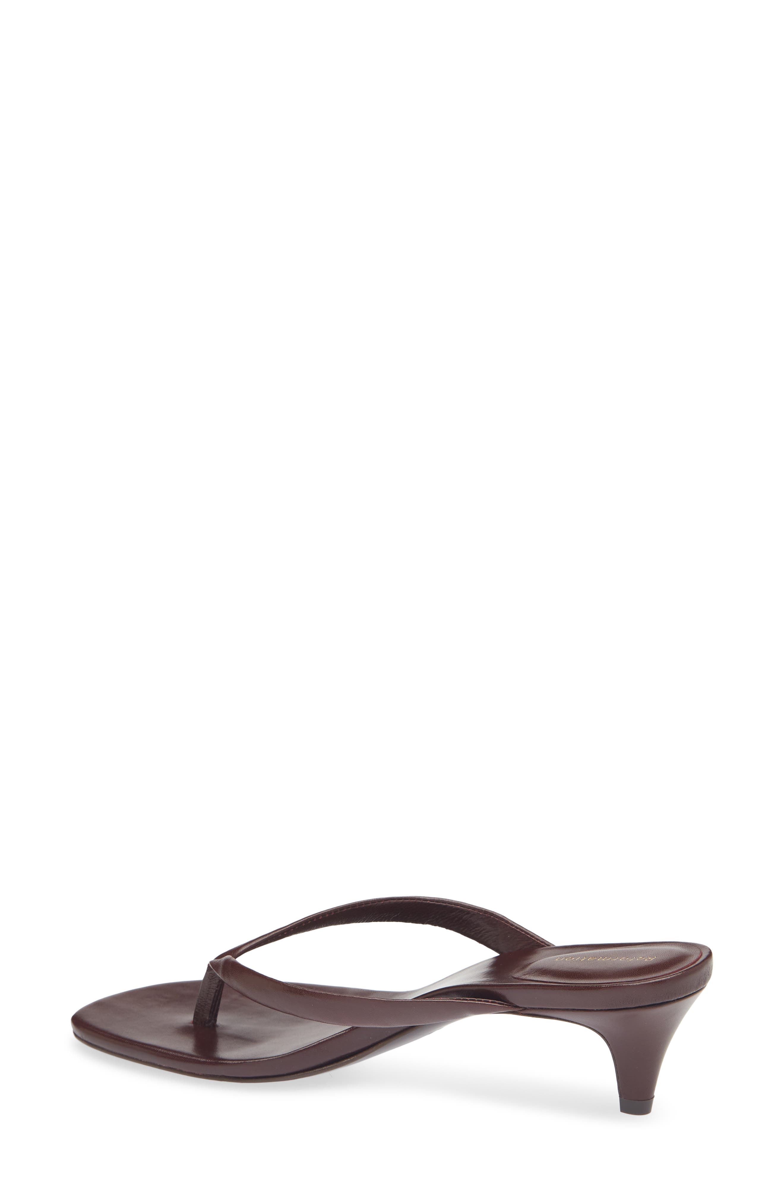 Amelia Leather Heeled Thong Sandal, Alternate, color, RUBY LEATHER