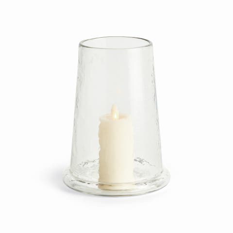 Gabriel Hurricane Small - Tapered Clear Glass Candle Holder