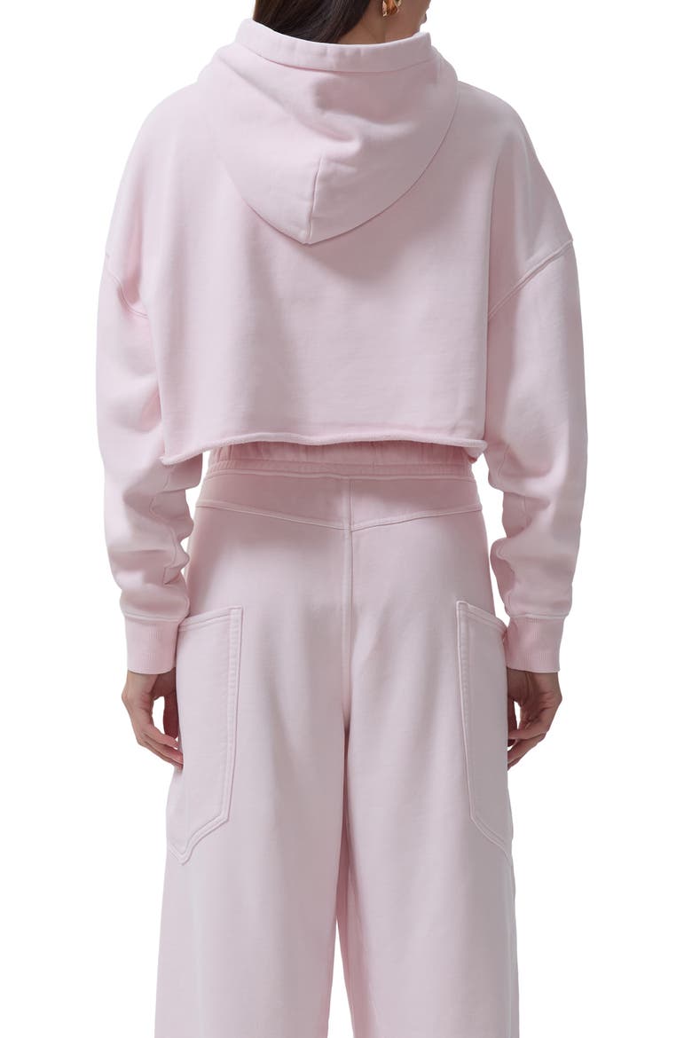 Darius Crop Cotton Hoodie, Alternate, color, MAUVE MORN