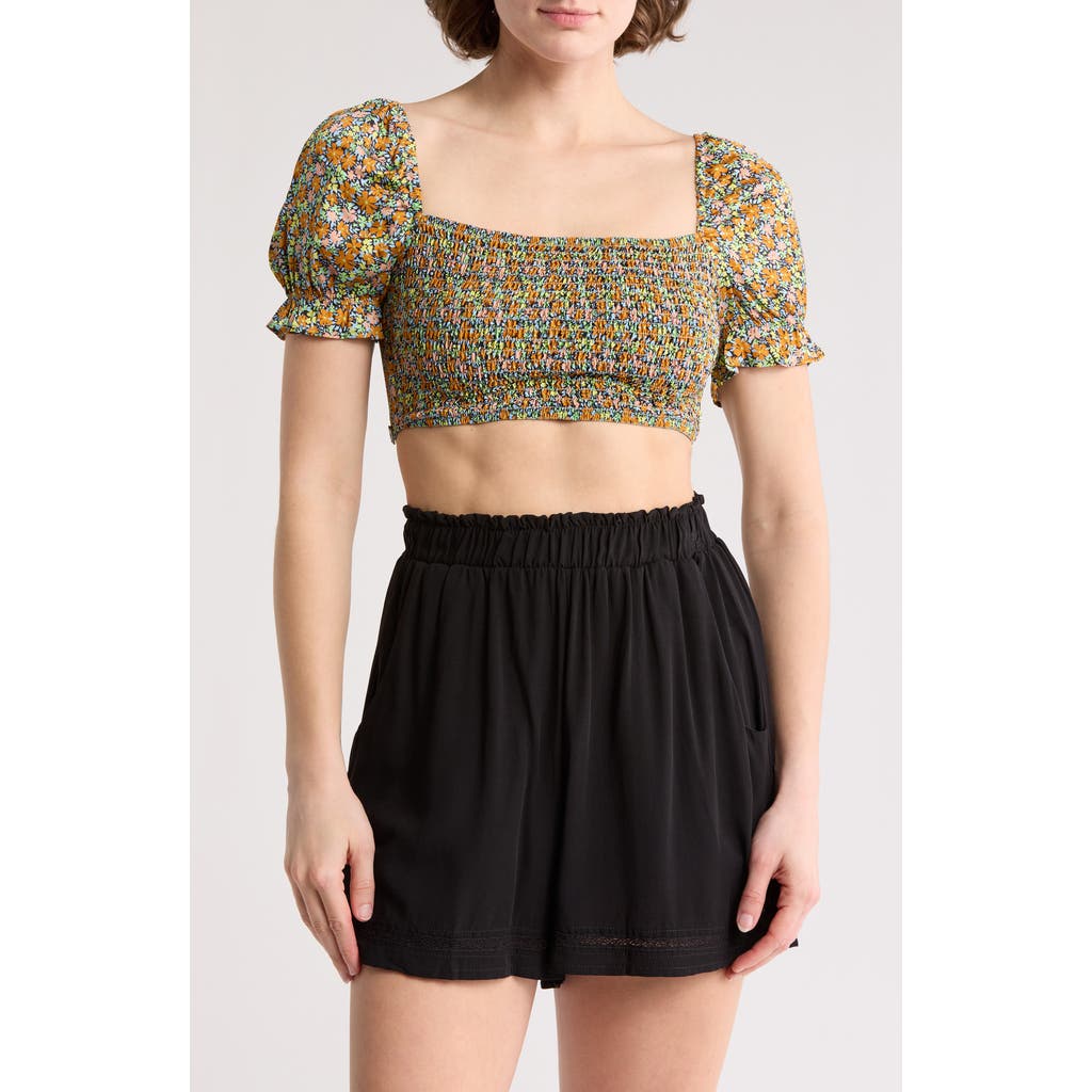 Maaji Blossom Briella Cover-up Crop Top In Multicolor