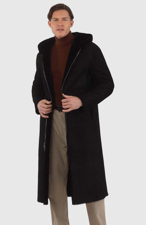 Gorski Reversible Merino Shearling Lamb Parka In Black