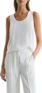 Reiss Riley Mixed Media Silk Blend Tank