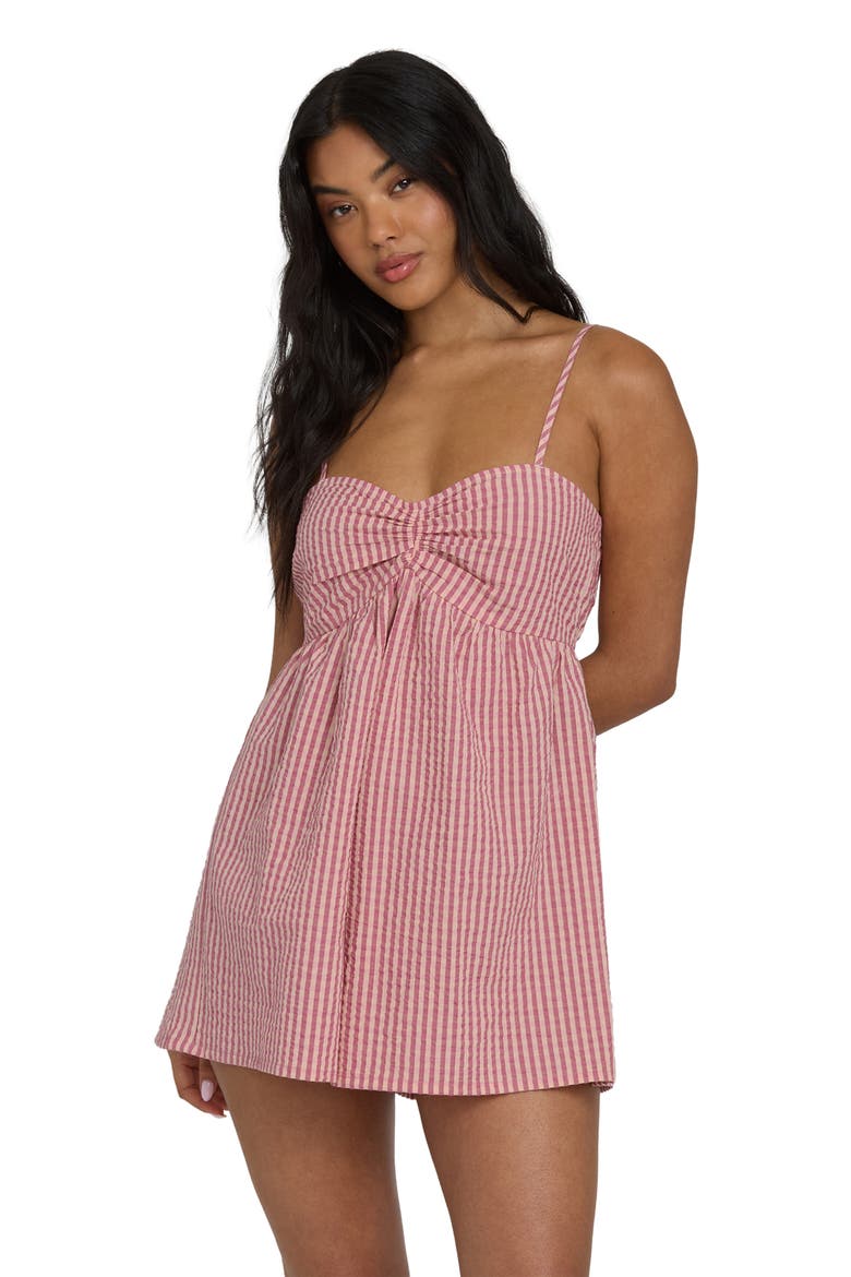 Star Glow Stripe Cotton Romper, Alternate, color, PINK SUNSET