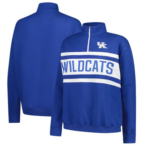 Women's Fanatics Royal/White Kentucky Wildcats Plus Size Quarter-Zip Pullover