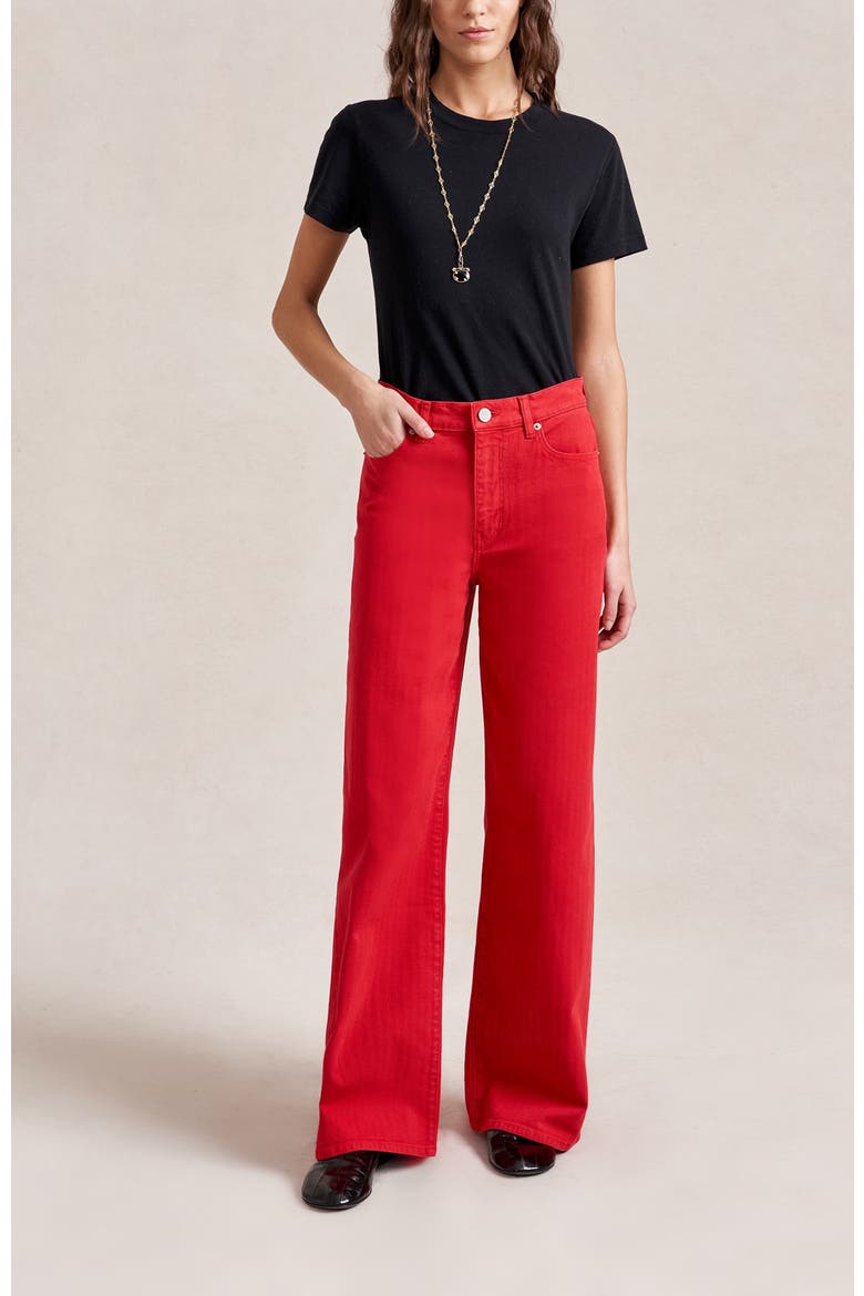 Isadora Herringbone Jean, Alternate, color, Red Herringbone