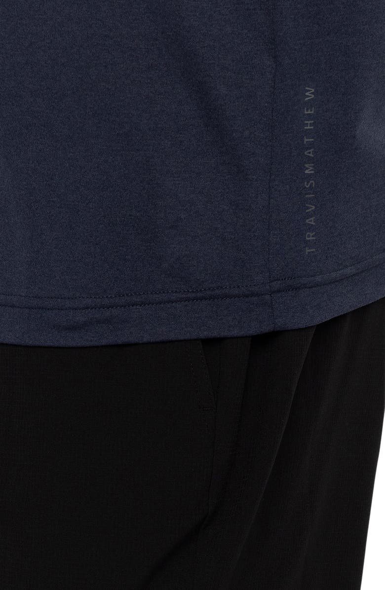 TravisMathew Risk Taker Crewneck T-Shirt, Alternate, color, Heather Navy