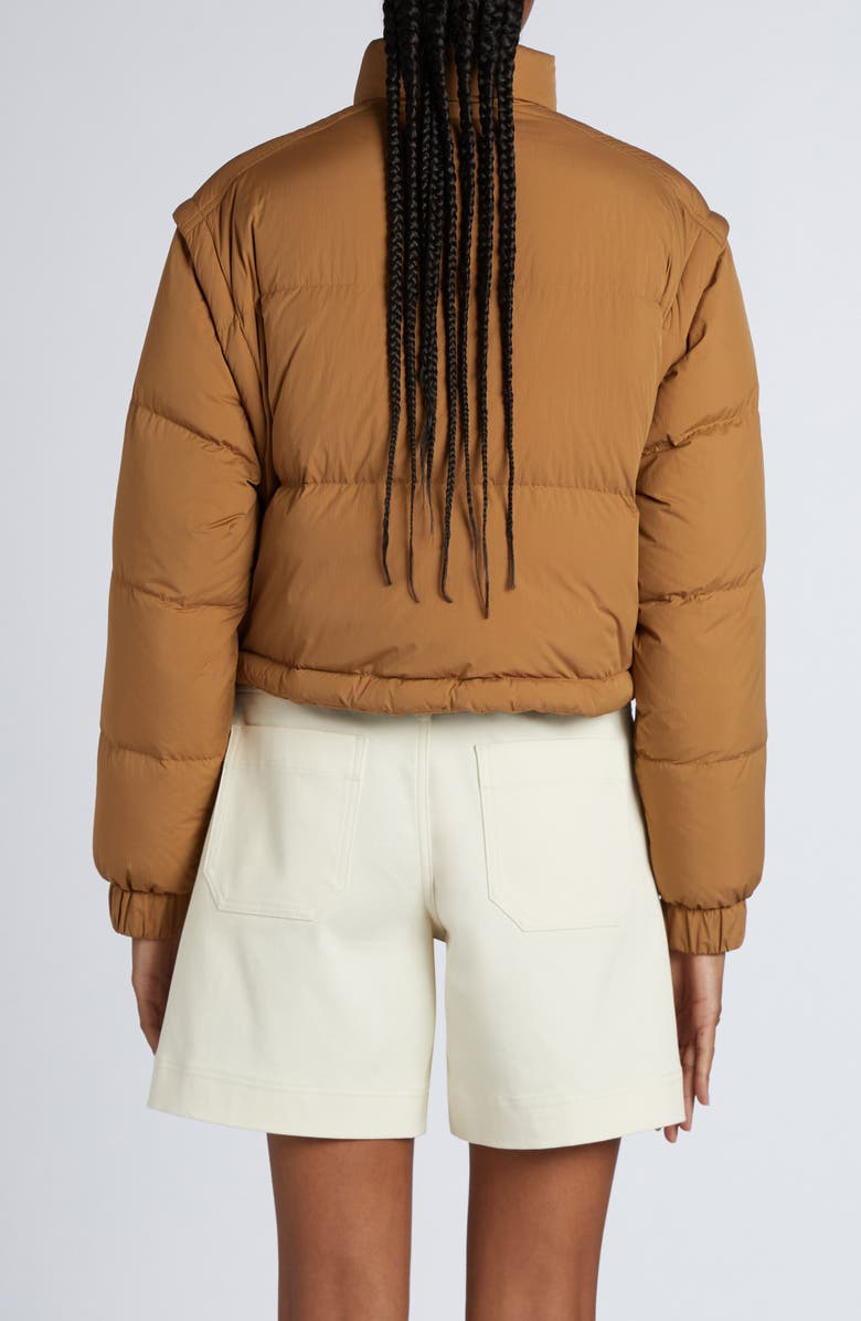 Moncler Selle Convertible Down Puffer Jacket, Alternate, color, Beige