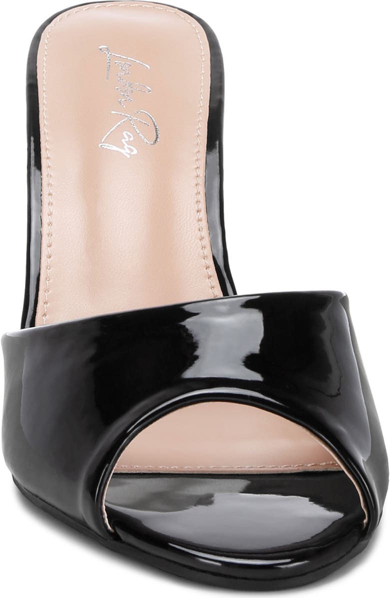 LONDON RAG Lilith Peeptoe Slide Sandal, Alternate, color, Black