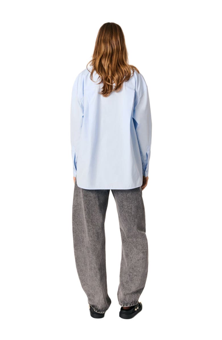 maje Poplin shirt with rhinestones, Alternate, color, 