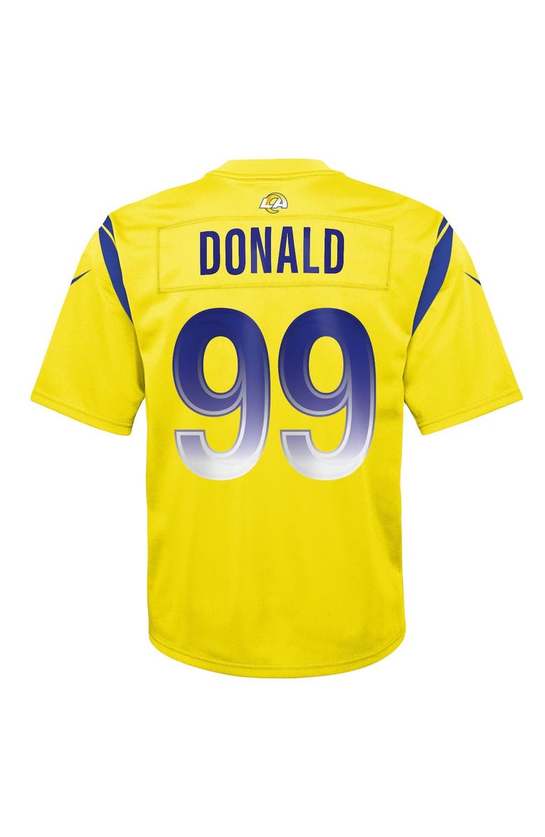 Nike Youth Nike Aaron Donald Gold Los Angeles Rams Inverted Game Jersey, Alternate, color,