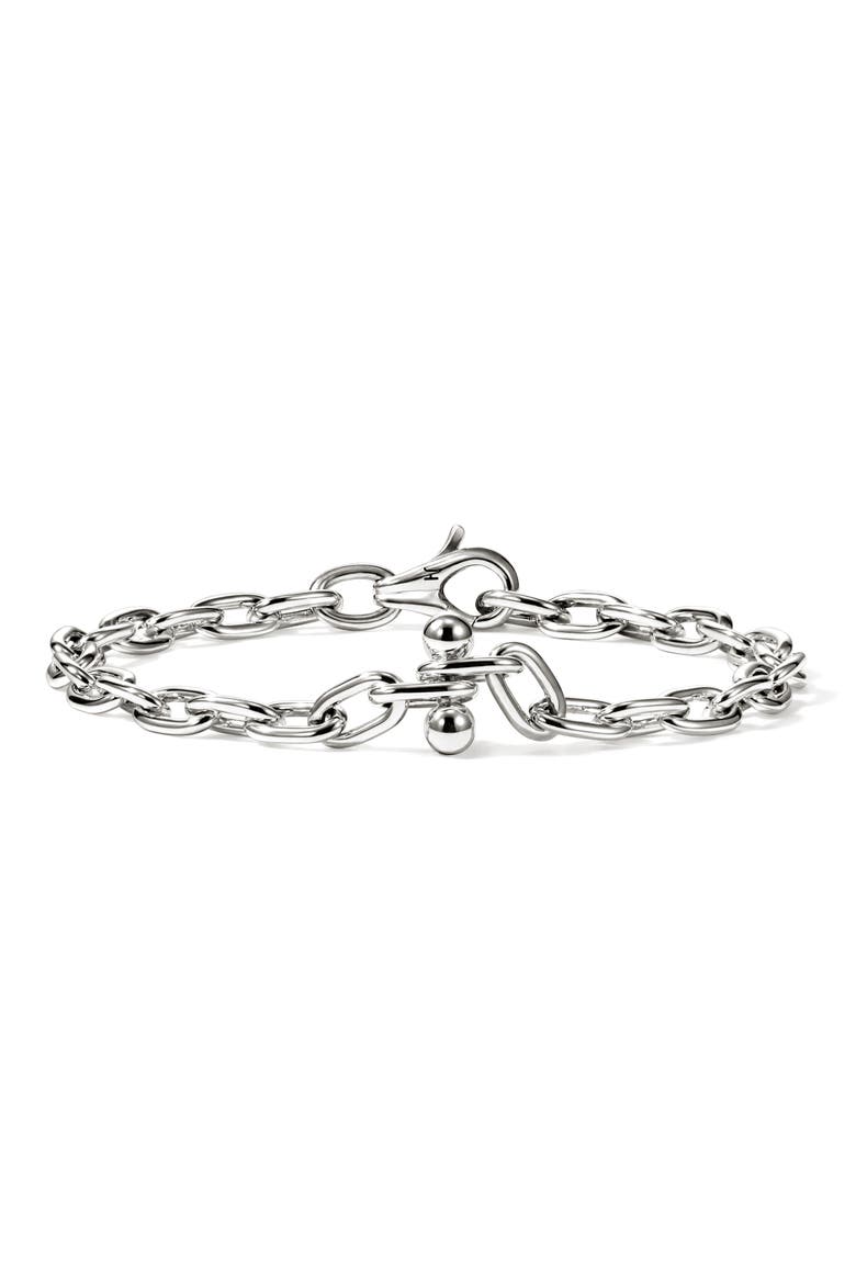 B&F x JH Screwball Link Bracelet, Sterling Silver, 8.7mm, Main, color, SILVER