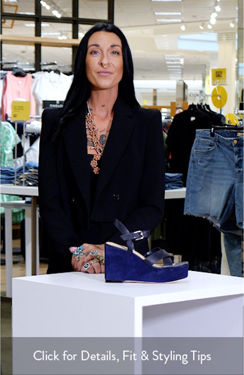 Sasha Platform Wedge Ankle Strap Sandal, sales video thumbnail