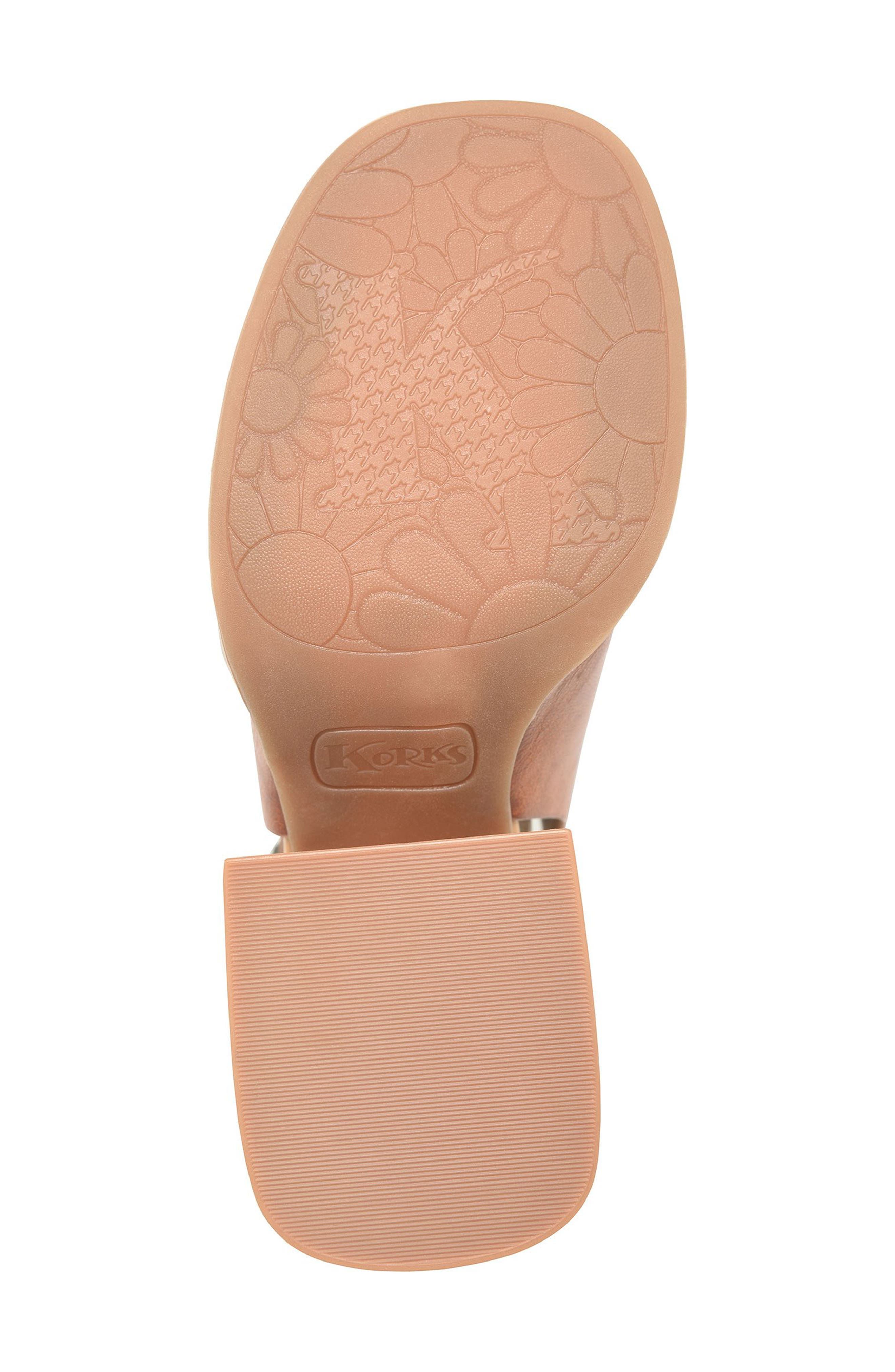 KORKS Paula Block Heel Slingback Sandal, Alternate, color, Tan