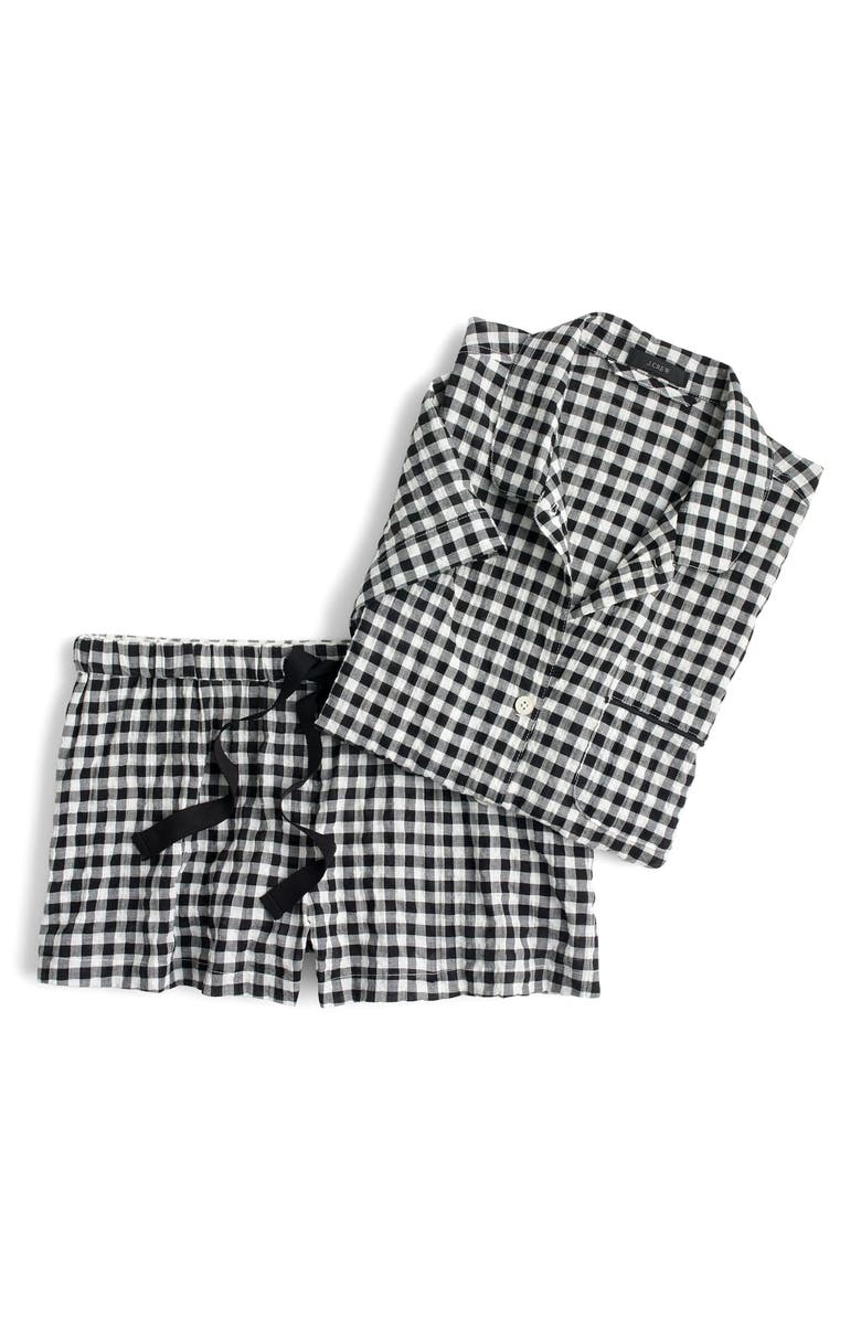 J.Crew Gingham Pajama Set, Main, color,