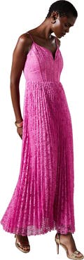 Coast Lace Pleated Maxi Dress